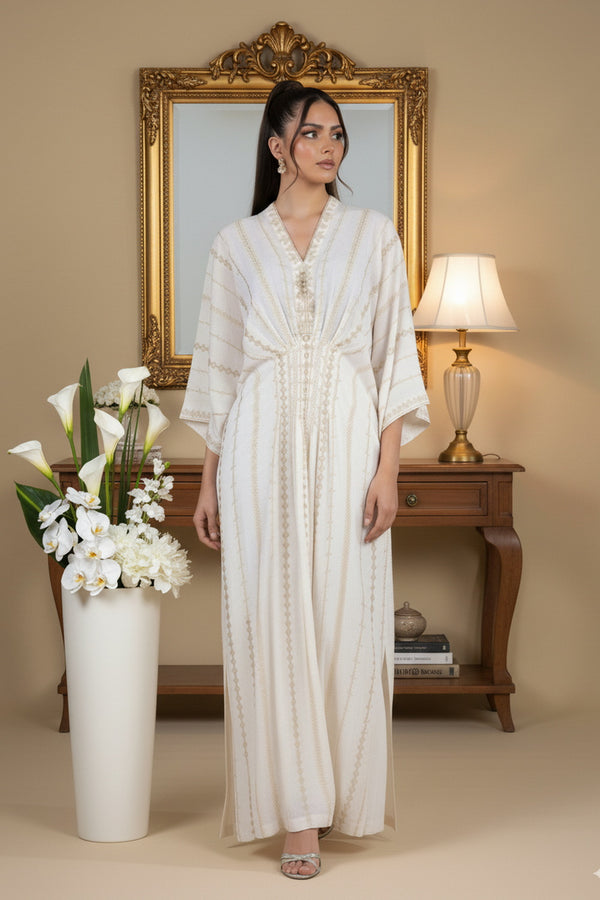 Zarposh Safaid kaftan - By Joray.pk