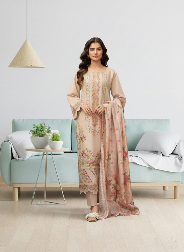 Shab-e-Gulzar (Beige) By Joray.pk