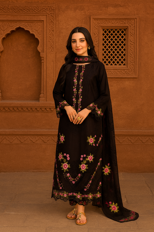 Shab-e-Gulzar - Black By Joray.pk